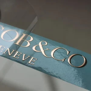 Custom Nickel Metal Label Electroplate Gold Split Character Self Adhesive Label Sticker