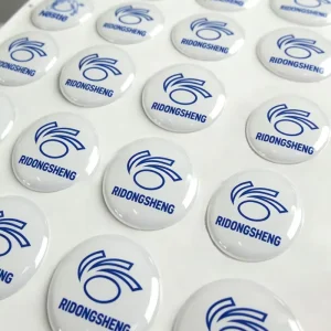 Custom OEM Design Waterproof Adhesive Dome Stickers Epoxy Resin 3D Logo Clear Dome Epoxy Sticker