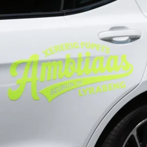 Custom PVC Bumper Decals Stickers Vinyl Adhesive UV Resist Die Cut Magnet Car Transfer Waterproof Logo Fluorescent Sticker