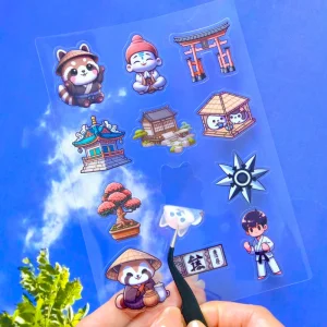 Custom PVC Self Adhesive Transparent Sticker Friendly Cut Logo Printing Film Sticker