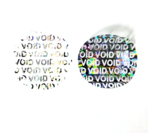 Custom PVC Stickers Glossy Holo Anti-Tamper Watch Label with Custom Logo