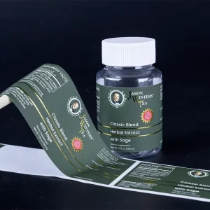 Custom Packaging Adhesive Waterproof Printing Product Bottle Gold Foil Label Roll Logo Chemical Vinyl Labels Stickers