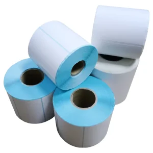 Custom Packaging Labels Blue Sticker Label Paper 100x75mm 500 Pcs rolls