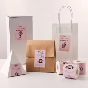 Custom Packaging Labels Paper Bag Sealing Stickers Logo Printing Matte Labels for Decorating