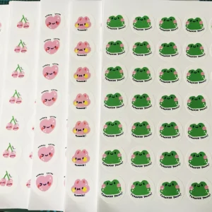 Custom Packaging Labels Self Adhesive Kiss Cut Sticker Waterproof Packing Use Vinyl Packing Sticker on Sheet