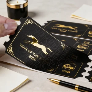 Custom Packaging Printing Product Adhesive Logo Gold Label Adhesive Free Luxury Gold Foil Labels Stickers