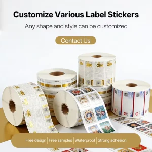 Custom Packaging Waterproof Food Drinks Heat Shrink Film Label Sticker Product logo Beverage Bottle Labels