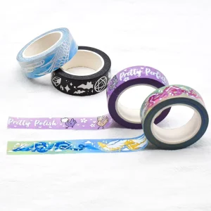 Custom Pattern Metallic Foil Washi Tape for Journal Scrapbooking DIY Decoration Sticker Stationery Craft Supplies