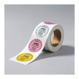 Custom Permanent Self Adhesive Eggshell Barcode Sticker Vinyl Logo Printing Roll Labels