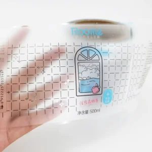 Custom Permanent Waterproof Vinyl Transparent Sticker for Candle Use with Round Shape and Custom Logo