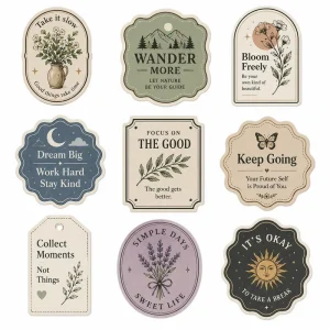 Custom Personal Die Cut Irregular Shape PVC Labels Sticker Matte Glossy Self Adhesive Custom Decorative Sticker Rolls