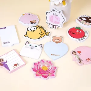 Custom Personality Design Charm Self Adhesive Sticky Note Paper Square Shape Stationery Note Paper Sticker