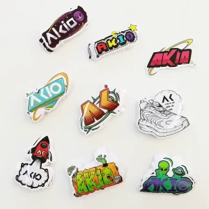 Custom Personalized Adhesive Vinyl Individual Logo Sticker Die Cut Label Stickers for Laptop Bottle