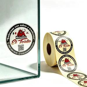 Custom Personalized Durable Adhesive Transparent Vinyl Waterproof Eco Friendly Stickers Private Brand Logo Promotion Label