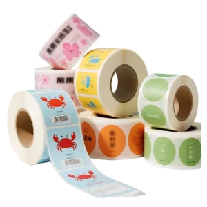 Custom Personalized Roll Cartoon Thank You Sticker Waterproof Paper Fabric Vinyl Adhesive Label for Candle Bottle Craft Gift