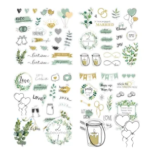 Custom Personalized Sticker Sheets Wedding Party Scrapbook Sticker Self adhesive Cartoon Decorative Sticker Sheets