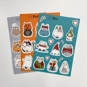 Custom Personalized Vinyl Holographic Vinyl Logo Cartoon Decorative Kiss Cut Sticker Sheet Printing