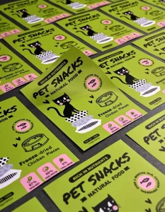 Custom Pet Packaging Label Stickers Flat Sheet A6 A5 A4 Waterproof Laminated Durable Food grade Matte White Vinyl Craft Labels