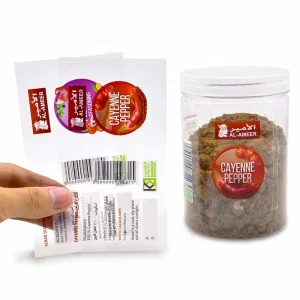 Custom Print Clear Waterproof Food Label Logo Stickers for Packaging Food Bottle Jar Label
