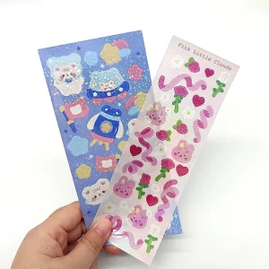 Custom Print Japanese Kawaii Deco Journal Kiss Cut Sticker Sheet