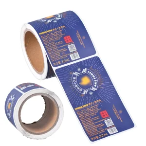 Custom Print Label Manufacturer Design Waterproof Vinyl Adhesive Etiquette Roll Package Label for Food Plastic Bottle
