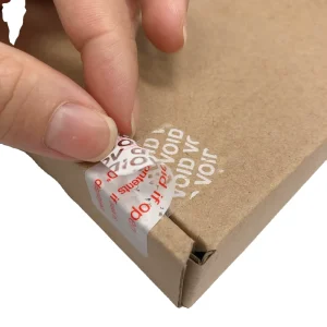 Custom Print Partial Transfer Adhesive Peel off Security Label Customized Label Void Tamper Evident Label