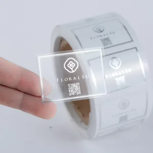 Custom Print Vinyl Waterproof Skincare Gold Foil Logo Stamped Bottle Label Sticker Vinyl Sticker Roll