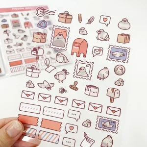 Custom Print Waterproof Removable Korean Transparent Clear Sticker Sheets Clear Backing