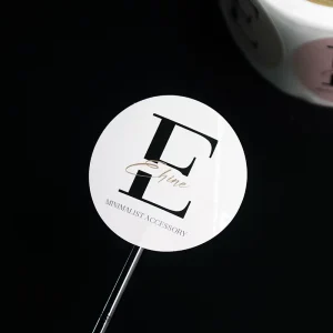 Custom Printed 1 inch Waterproof Adhesive Vinyl Sticker Roll Circular Labels for Candle & Craft Use UV Printing