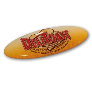 Custom Printed 3D Company Logo Epoxy Sticker Clear