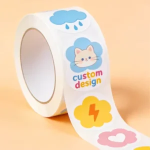 Custom Printed Adhesive Sticker Roll Cute Pattern Journal Decorative Stickers