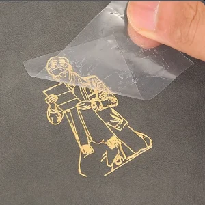 Custom Printed Clear Logo Metallic UV Transfer Stickers Cartoon Hot Gold Silver Labels Custom Vinyl UV Transfer Hot Stickers
