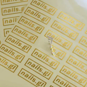 Custom Printed Clear Vinyl Transparent Sticker Waterproof Gold Foil Silver Rose Gold Logo Label for Promotion Grocery Packaging