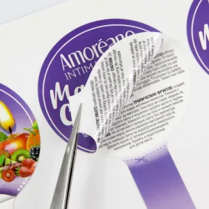 Custom Printed Cosmetic Bottle Sticker PP Double Layer Adhesive Waterproof Product Labels