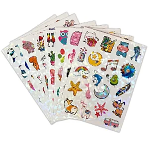 Custom Printed Durable Holographic Anime Sticker Pages Personalized Waterproof Eco Friendly Adhesive PVC Labels for Candle