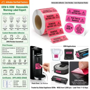 Custom Printed Holographic Waterproof Eco Friendly Anti Counterfeit Scratch Off Labels Stickers for Refrigerators Washing