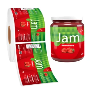 Custom Printed Jam Jar Labels In Roll Waterproof Vinyl Sticker Labels For Automatic Labeling Machine Premium Food Packaging