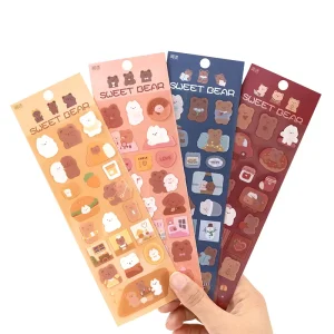 Custom Printed Korean Mirror Decorative Kiss Cut Stickers Waterproof Vinyl Logo Labels for Promotional Use