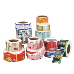 Custom Printed Logo Black Self Adhesive Waterproof Vinyl Gold Foil Packaging Roll Labels Stickers Label Stickers Printing