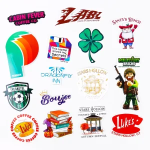 Custom Printed Logo Label Waterproof Cartoon Anime Die Cut Stickers Kiss Cut Vinyl Paper for Laptop Promotional Adhesive