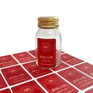Custom Printed Logo Labels Cut from Self adhesive Sheets for Tea and Food Packaging