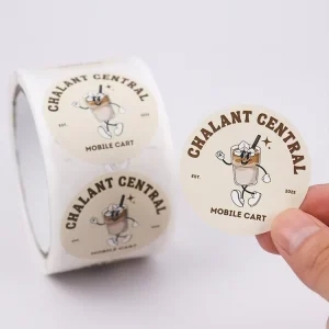 Custom Printed Logo Labels Sticker for Packaging Vinyl Waterproof Sticker Printing Roll Label Round Stickers