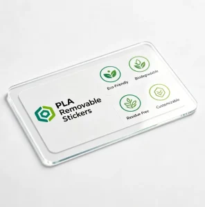 Custom Printed PLA Removable Labels Clear Biodegradable Sticker Sheets