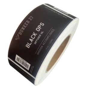 Custom Printed Roll Rectangle Waterproof Self Adhesive Vinyl PP Synthetic Paper Diffuser Oil Bottle Label