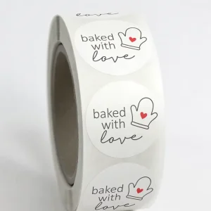 Custom Printed Self Adhesive Gift Stickers Handmade Craft Packaging Labels