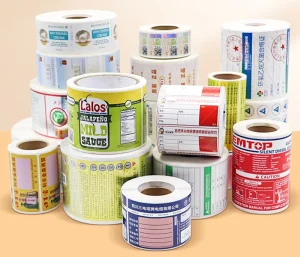 Custom Printed Self Adhesive Labels OEM Waterproof Vinyl Logo Stickers Bulk Packaging Label Rolls