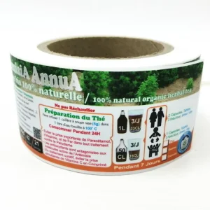 Custom Printed Self-Adhesive Vinyl Logo Sticker Transparent Product Labels for Food Nutritional Supplements for Liquid Products