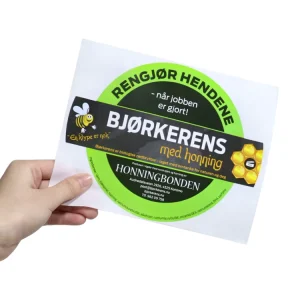 Custom Printed Silver Paper Gold Foil logo Label Honey Bee Label Waterproof Adhesive Food Sauce Jar Bottle Label Sticker
