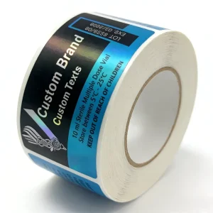 Custom Printed Vinyl BOPP Waterproof Durable Reusable Promotion Private Sticker Labels Heat Sensitive Vial Labels Medicine
