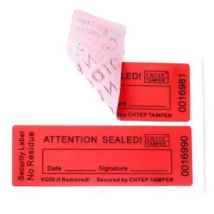 Custom Printed Warranty Security Label Void Stickers Tamper Evident Sticker Security Label QR Code Sticker With Serial Number